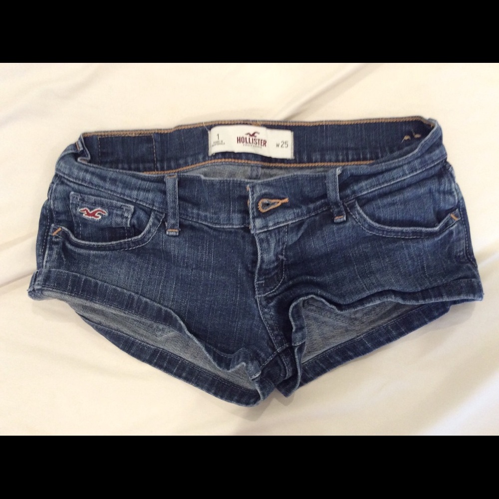 Hollister dark blue jean shorts